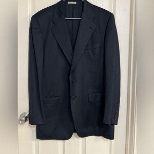 Bruno Magli Roma Blazer | Made in Italy | 100% Wool Super 100’s | Navy Size 44 L